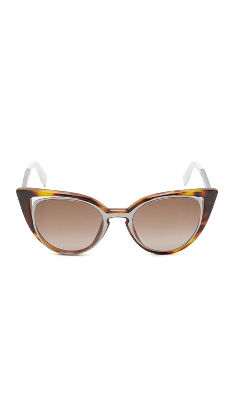 fendi cutout cat eye poshmarm|Fendi 53mm Cutout Cat Eye Sexy Sunglasses .